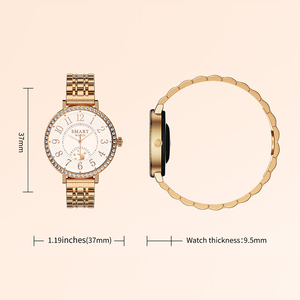 Reloj Inteligente HD36 para Mujer, Pantalla AMOLED, Correa de Acero Inoxidable 2026, IP67, Esfera con Diamantes, Monitor de Frecuencia Cardíaca, Presión Arterial y Oxígeno - Product Image 6