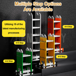 Escalera de extensión multiusos de aluminio ligero <span class=keywords><strong>Makita</strong></span>, herramienta de trabajo portátil y plegable de diseño moderno para uso en apartamentos - Product Image 5