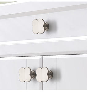 Poignée de tirage simple à un trou, motif trèfle à quatre feuilles, en alliage de zinc coloré, moderne, pour chambres, tiroirs de cuisine, armoires et placards, 25 mm - Product Image 5