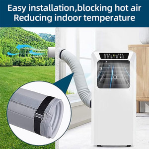 Guaina isolante elastica in poliestere/nylon per condizionatore d'aria portatile, adatta a tubi di scarico da 5/5,9 pollici di diametro, con chiusura a strappo regolabile in 3 posizioni - Product Image 4