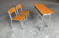 Meubles scolaires doubles de haute qualité au design traditionnel en bois, confortables pour la maison, le bureau et la salle de classe