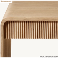 Bureau de direction moderne en bois massif, table de travail minimaliste pour le bureau à domicile