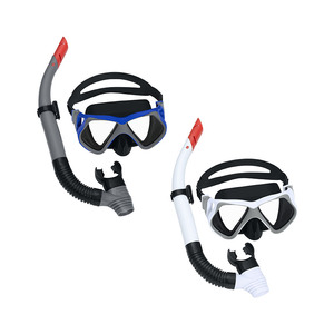 Para <span class=keywords><strong>Bestway</strong></span> 24069 Snorkel Mask para adultos Gafas DE BUCEO calientes con lentes de vidrio de material de goma para nadar Deportes de buceo - Product Image 3