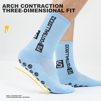 WRELS Chaussettes de compression sportives en gros, chaussettes de sport d'extérieur absorbant la transpiration, chaussettes unisexes rembourrées antidérapantes pour le football
