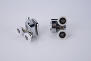 Bộ 8 hiện đại ABS phòng tắm phần cứng trượt Màn hình cửa tủ ròng rọc với kính cửa trượt bánh xe con lăn - Product Image 2