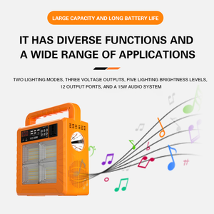 300W 64000MAH Estación de energía portátil 204.8Wh 16Ah Batería con sistema de audio de 15W para acampar - Product Image 4