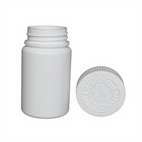 Flacon en plastique HDPE solide de 80 ml pour pilules, capsules, comprimés, bouchon anti-enfants, forme cylindrique, fabricant en gros