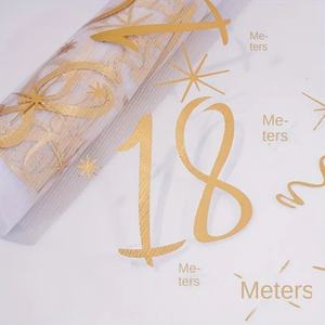 Drapeau de table personnalisable en polyester/coton, moderne, tissé, résistant à l'huile, pour la maison et les restaurants, pour un joyeux 18e anniversaire, tendance transfrontalière - Product Image 6