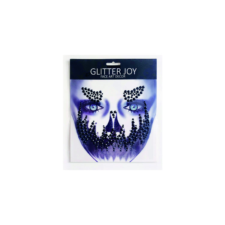 Фестиваль Хэллоуин украшение для лица горный хрусталь с драгоценным камнем череп зубы наклейка для макияжа боди арт