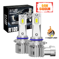 Redsea R100 64W Plug and Play Focos H7 Led Para Faro 9005 HB3 9006 HB4 Auto Led faro bombilla H11 LED coche luz H1 Foco Led H4