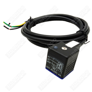 Connecteur de bobine de vanne solénoïde moulé DIN43650A étanche IP67 2P+E 3P+E avec indicateur LED <span class=keywords><strong>DIN</strong></span> 43650 Forme A <span class=keywords><strong>DIN</strong></span> 43650A - Product Image 1