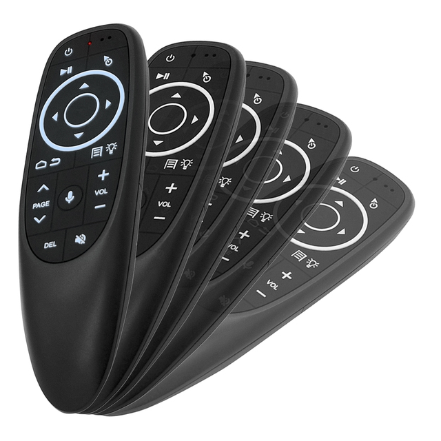 6 Axis Gyroscope Backlit 2.4G Air Mouse G10S Pro Google Voice Search Nano Receiver TV Remote Control Learning Code