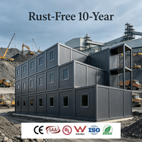 Solution de campement clé en main avec maison conteneur pliable, bâtiment préfabriqué modulaire prêt à l'emploi pour l'hébergement des mineurs