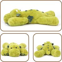 Peluche Dragon en peluche douce et courte, mignonne, verte, cadeau d'anniversaire pour garçons, filles et enfants (20 pouces, 0-24 mois)