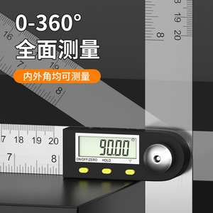 Casillas Stainless Steel Angle Ruler 360 Degree Digital Electronic High <b>Precision</b> Woodworking Measuring <b>Tool</b> - Product Image 3