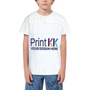 Image personnalisée Conception à multiples facettes T-shirts pour les adolescents 220g Poids du tissu Style Hip Hop Solid Graphic Screen Printed Compressed Silk Screen - Product Image 3