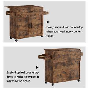 ห้องครัวสไตล์ชนบทตู้ซ่อนพร้อมเคาน์เตอร์วางใบไม้แบบอเนกประสงค์บนเกาะห้องครัว - Product Image 2