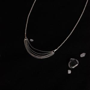 Collier en argent sterling S925, élégant, avec pendentif en forme de trapèze, petit diamant étincelant, à un caractère, tendance, superposé - Product Image 5