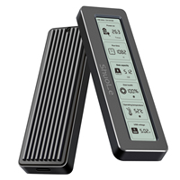 SHUOLE casing Housing Drive, sarung HP Tipe C ke M.2 NVMe SSD Solid State 10Gbps kecepatan tinggi dengan LCD