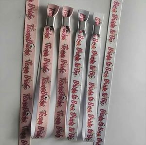 Pulsera de Tela Sublimada de Poliéster con Precio de Fábrica Personalizado, Pulsera Tejida para Festivales con Cierre de Seguridad - Product Image 4