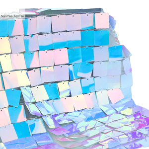 25mm Lớn vuông óng ánh thêu <span class=keywords><strong>sequin</strong></span> 100% polyester dọc dệt kim lưới ủng hộ Túi đám cưới cậu bé/cô gái bọc - Product Image 2