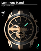 Montre à quartz de luxe VVS pour homme, grand cadran de 48 mm, style classique, bracelet en silicone, logo personnalisé