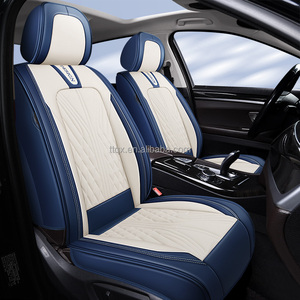 Housses de siège de voiture universelles en cuir Nappa avec support lombaire intégré, respirantes, adaptées aux Citroën <span class=keywords><strong>C3</strong></span> C4 C5 <span class=keywords><strong>Aircross</strong></span> Berlingo Cactus - Product Image 1