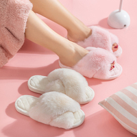 Frauen Fuzzy Kunst pelz Soft Memory Foam Plüsch Fleece Open Toe House Flauschige Hausschuhe