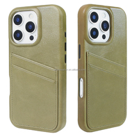 Étui de téléphone en cuir véritable avec fonction porte-cartes et portefeuille, housse de protection