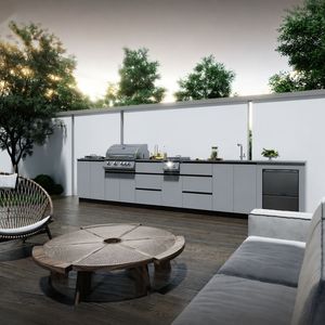 <b>Stainless</b> <b>Steel</b> <b>Outdoor</b> <b>Kitchen</b> Cabinets 3600*2350*960 American Style Customizable Size - Product Image 1