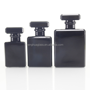 (Manufacturer Direct) <strong>Top</strong> Rated Glossy <strong>Black</strong> Square Perfume Spray Bottles 30ml- Custom Logo &amp; Premium Caps - Product Image 1