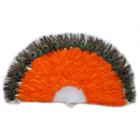 Éventails en plumes de dinde teintes et personnalisables pour mariages, vente en gros à prix abordable, idéaux pour les spectacles sur scène