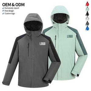 Chaqueta con Capucha Unisex Personalizada 2024, Gabardina de Poliéster Impermeable para Primavera, Trabajo, Senderismo, Viajes, con Cremallera, Resistente al Viento y Cálida - Product Image 3