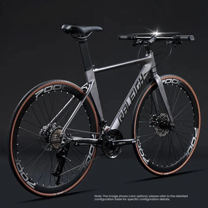 700C Teardrop Aero Road Bike-Aluminum Frame 700x28C Wheels Mechanical Disc Brakes 21 Speed 120kg Load Capacity Ergonomic 700C Al - Product Image 6