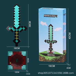 Lámpara LED de Noche con Forma de Espada de <span class=keywords><strong>Minecraft</strong></span>, Lámpara de Ambiente de Escritorio Luminosa de <span class=keywords><strong>7</strong></span> Colores, Lámpara de Mesa Enchufable para Consumidores - Product Image 2