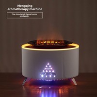 Diffuseur d'arômes sans eau Alyster Flame-Silhouette pour haut-parleur, bruit blanc, ultrasonique, type brume, capacité 0,5 L, pour bureau