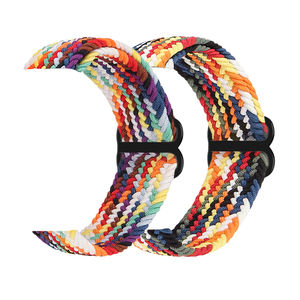 Correa de reloj trenzada tejida colorida ajustable con cierre negro correa de reloj de nailon trenzado para <span class=keywords><strong>Apple</strong></span> <span class=keywords><strong>Watch</strong></span> Series - Product Image 2