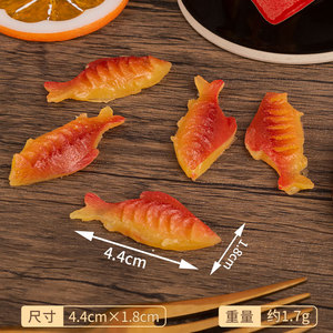 Accessoires d'ingrédients en PVC, modèle <span class=keywords><strong>de</strong></span> poisson simulé, viande braisée et légumes, jouet miniature alimentaire pour maison <span class=keywords><strong>de</strong></span> poupée - Product Image 6