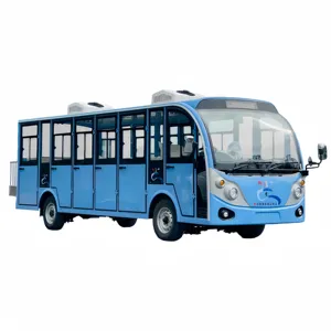 Factory Supplier Enclosed Tourist Shuttle Car 18 Seats Ac 96V/11KW Sightseeing Bus on Sale