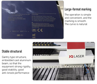 Nouvelle machine de marquage laser CO2 grand format JQlaser avec zone de travail de 1300x2500mm, type portique, prenant en charge les formats DXF/PLT/BMP