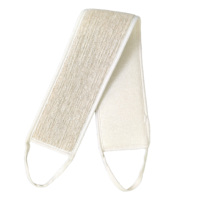 Sangle de gommage exfoliante pour le dos en luffa naturelle, double face, en corde de coton, longue, pour le bain et le corps, élimination des peaux mortes