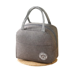 Bolsa térmica gris para el almuerzo, para viajes y picnics - Product Image 4