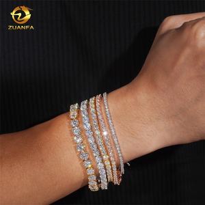 RTS Cadena Gargantilla de Tenis Estilo Hip Hop en Plata 925 con Diamantes Moissanita VVS de 2mm 3mm 4mm 5mm 6.5mm, Joyería Iced Out - Product Image 4