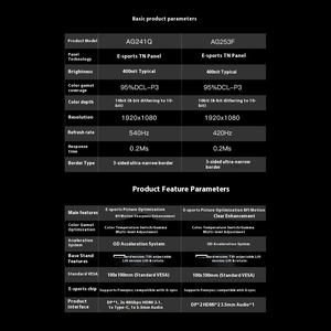 شاشة كمبيوتر بلوحة TN بتردد 540 هرتز، ميزة تصوير 600CSGO، معدل تحديث 540 هرتز، شاشة ألعاب بلوحة TN - Product Image 2