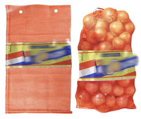 25kg Mesh-verpakkingszakken met aangepast logo voor uien, aardappelen, groenten en fruit
