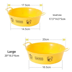 New <strong>Dog</strong> &amp; Cat Food/Water <strong>Bowl</strong> with Handle PP Material Cute Cartoon <strong>Round</strong> Design Various Sizes - Product Image 6