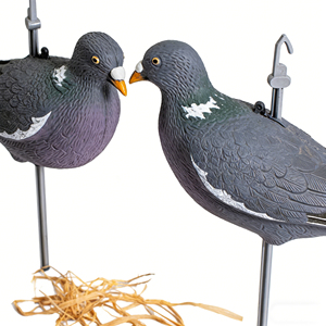 Décoy d'oiseau réaliste 3D personnalisé (pigeon/<span class=keywords><strong>colombe</strong></span>) pour extérieur, jardin, champ, avec piquet en plastique, corps entier, résistant aux UV, durable, décoration - Product Image 2