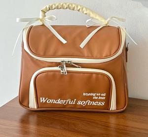 <b>Large</b> Capacity Portable <b>Bow</b> Travel Toiletry Skincare Products Organizer Hand Carry Gift Bag New Makeup Bag for Women - Product Image 2