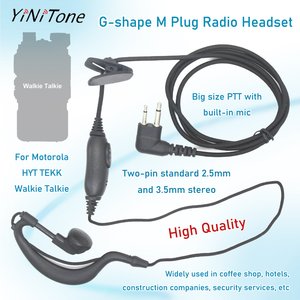 G-Hình dạng móc tai Điện thoại tai nghe m cắm Walkie Talkie mic PTT tương thích Motorola GP88 GP68 CP200 SP21 P040 hai chiều Radio - Product Image 6