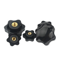 Plastic Head Nylon Hexagon Star Torx Head M4 M5 M6 M8 M0 M12 1/4 Inch Knob Thumb Nut with Through Blind Hole Brass Steel Thread